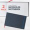 5.5" x 8.5" Watercolor Book (2 Pack, 76 Sheets Each) - 110lb (230 GSM) Linen-Bound Hardcover Artist Paper Pads - Acid-Free Cold-Pressed Watercolor Paper Pad Mixed Media